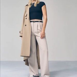 Light Tan Abercrombie Sloan Tailored Pant